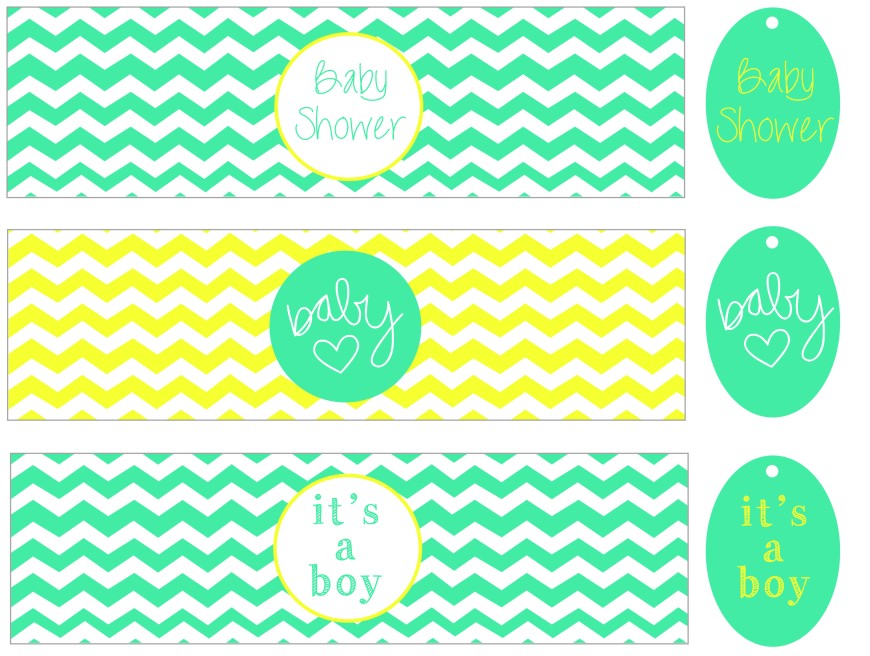 it's a boy! Baby Shower Water Bottle Labels w/ Coordinating Tags!